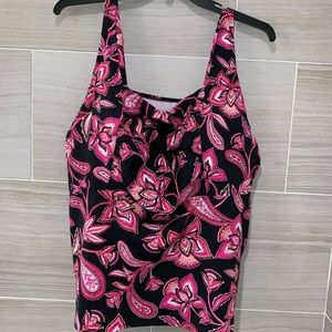 Lands End tankini swimsuit top underwire 26W